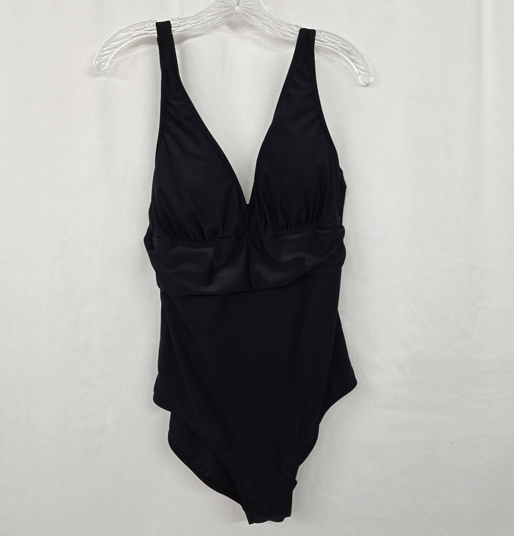 EoMenie One Piece Swimsuit Women's XL Black Built-In Padded Bra
